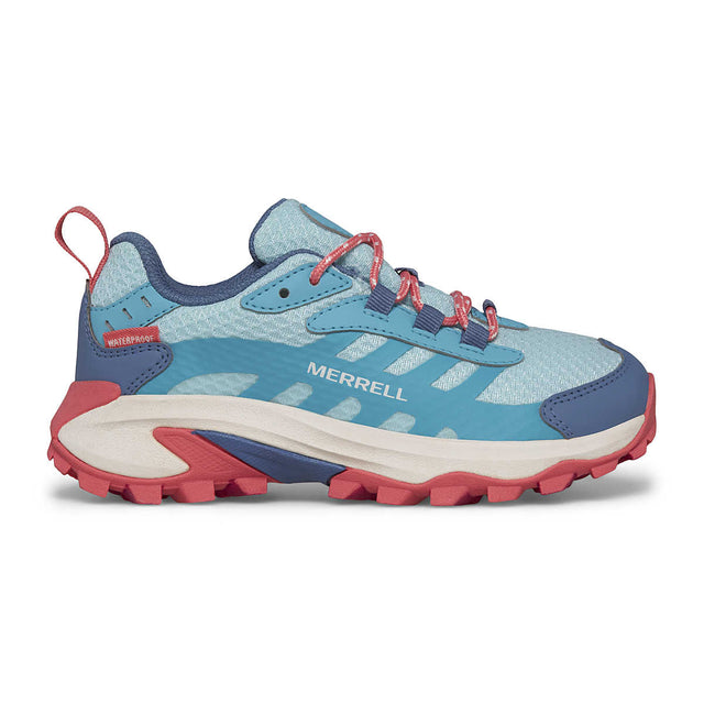 Merrell Big Kid's Moab Speed 2 Low Waterproof Shoe - Turquoise/Coral Turquoise/Coral