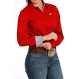 Cinch Women's Paisley Print Button Down Shirt Red