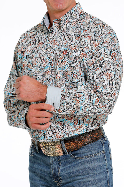 Cinch Men's Paisley Print Button-Down Long Sleeve Western Shirt - Multicolor ulticolor / M