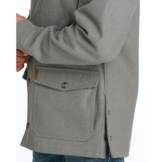 Cinch Men's Lined Wooly Ranch Coat - Grey Grey