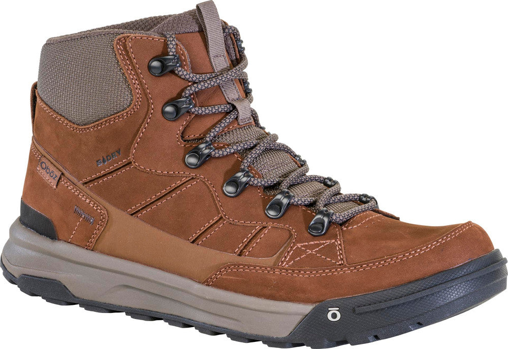 Oboz Men's Burke Mid Leather Waterproof Boot - Grizzly Grizzly