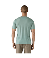 Patagonia M's Capilene Cool Merino Graphic Shirt - Fitz Roy Strata / Thermal Blue