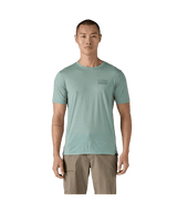 Patagonia M's Capilene Cool Merino Graphic Shirt - Fitz Roy Strata / Thermal Blue