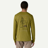 Patagonia M's Long Sleeve Capilene Cool Daily Graphic Shirt - Lands - Clean Climb Roots / Graze Green X-Dye