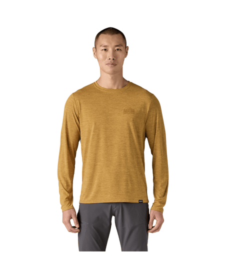 Patagonia M's Long Sleeve Capilene Cool Daily Graphic Shirt - Strataspire / Beeswax Tan X-Dye