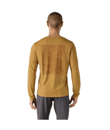 Patagonia M's Long Sleeve Capilene Cool Daily Graphic Shirt - Strataspire / Beeswax Tan X-Dye