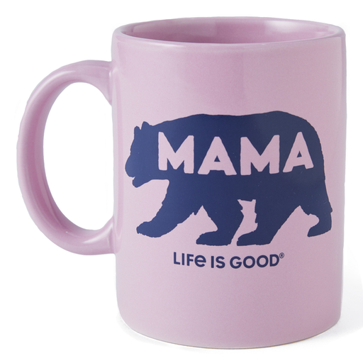 Life Is Good Mama Bear Silhouette Jake's Mug - Violet Purple Violet Purple