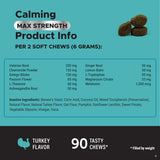 Pet Honesty Melatonin Calming Max Strength Supplement Chews - Turkey