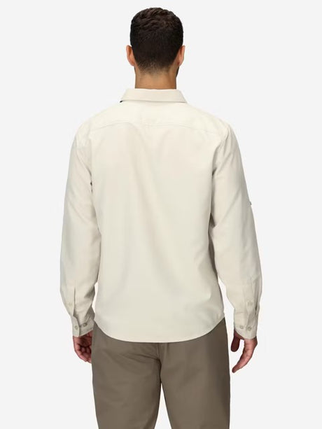 Marmot Mens AirExchange Long Sleeve Collared Shirt UPF 40 - Birch Bark