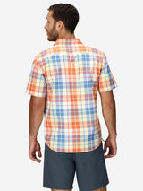 Marmot Mens AirExchange Novelty Short Sleeve Collared Shirt UPF 40 - Pomelo Wayland Plaid