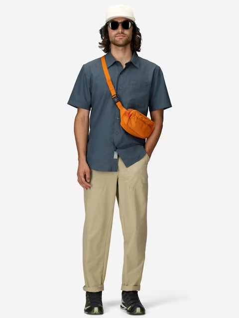 Marmot Mens AirExchange Short Sleeve Collared Shirt UPF 40 - Thunderhead