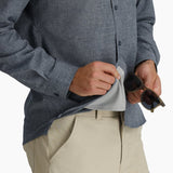 Royal Robbins Mens Amp Lite II Long Sleeve - Deep Blue Heather