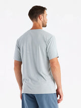 Free Fly Apparel Mens Bamboo Flex Pocket Tee - Heather Aspen Grey