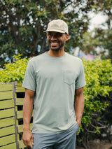 Free Fly Apparel Mens Bamboo Flex Pocket Tee - Heather Aspen Grey