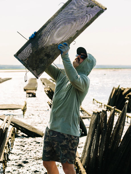 Free Fly Apparel Mens Bamboo Shade Hoodie - Heather Agave Green