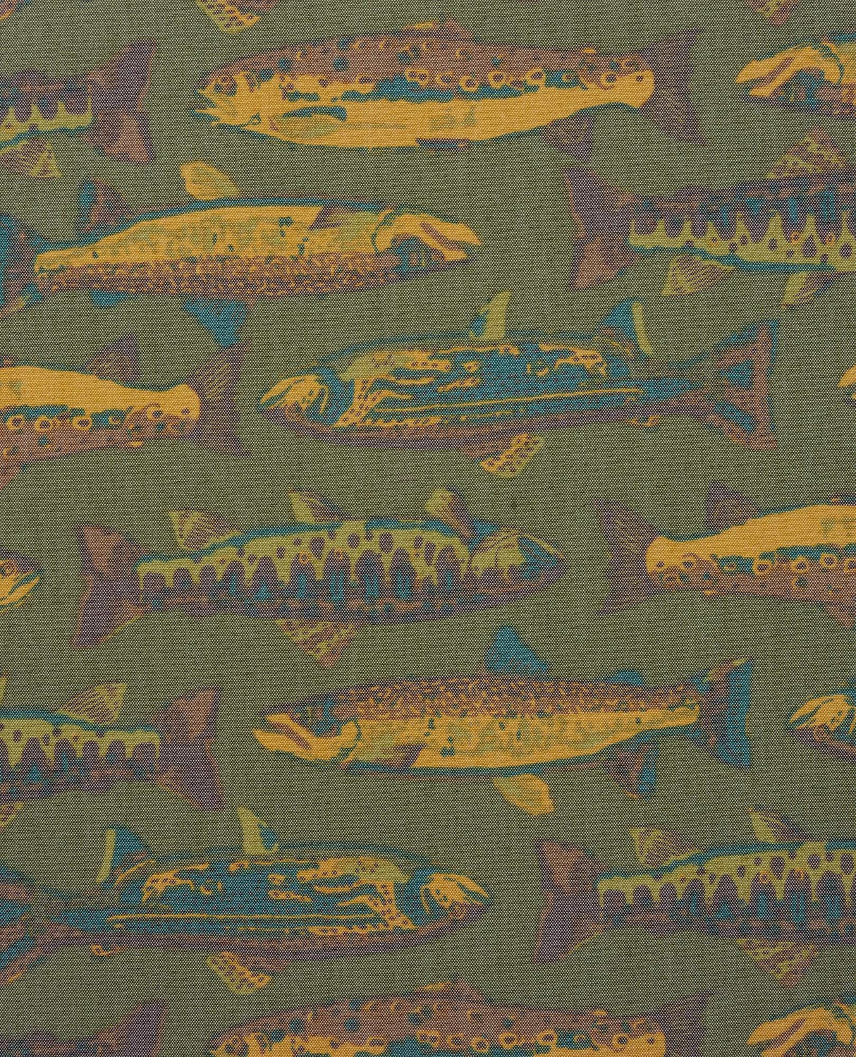 Toad & Co Mens Boundless Pull-On Short - 7in. - Olive Trout Print