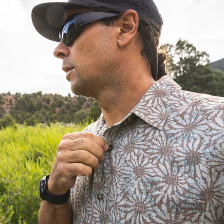 Royal Robbins Mens Camino Pucker Short Sleeve - Lion Caledonia Print