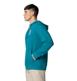 Mens Columbia Trek Graphic Hoodie - River Blue / Circular Linescape