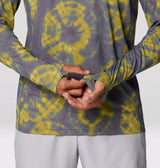 Mountain Hardwear Mens Crater Lake Long Sleeve Hoody - Adriatc Blue Spore Dye Print