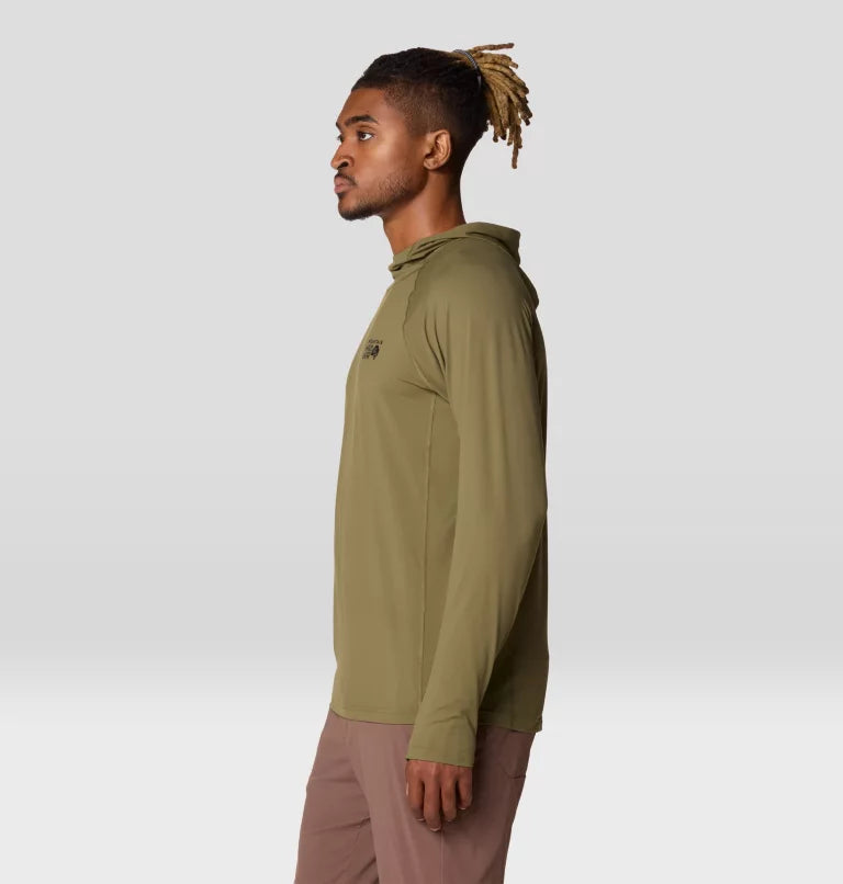 Mountain Hardwear Mens Crater Lake Long Sleeve Hoody - Combat Green