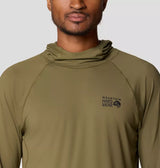 Mountain Hardwear Mens Crater Lake Long Sleeve Hoody - Combat Green