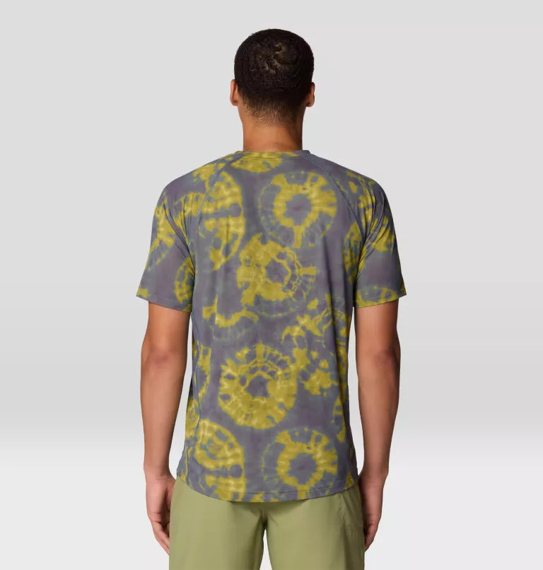 Mountain Hardwear Mens Crater Lake Short Sleeve - Adriatic Blue Spore Dye Print