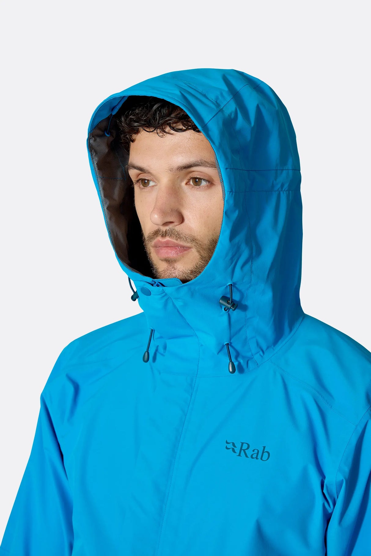Rab Mens Downpour Waterproof Jacket - Maya Blue