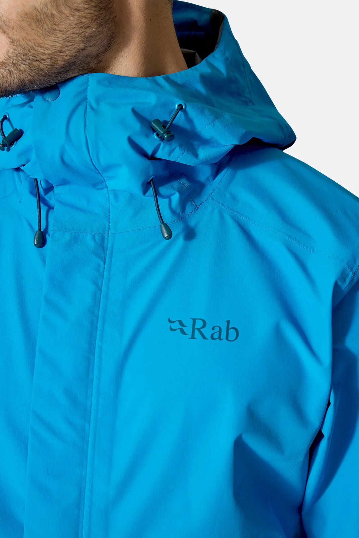 Rab Mens Downpour Waterproof Jacket - Maya Blue