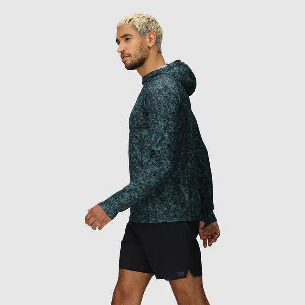 Outdoor Research Mens Echo Printed Hoodie - Dark Navy Atoms