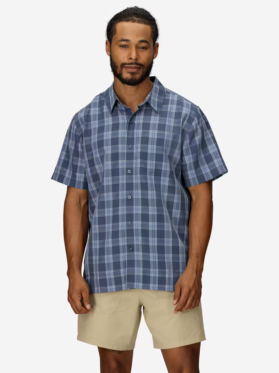 Marmot Mens Eldridge Novelty Classic Short Sleeve - Thunderhead Oliver Plaid Thunderhead Oliver Plaid