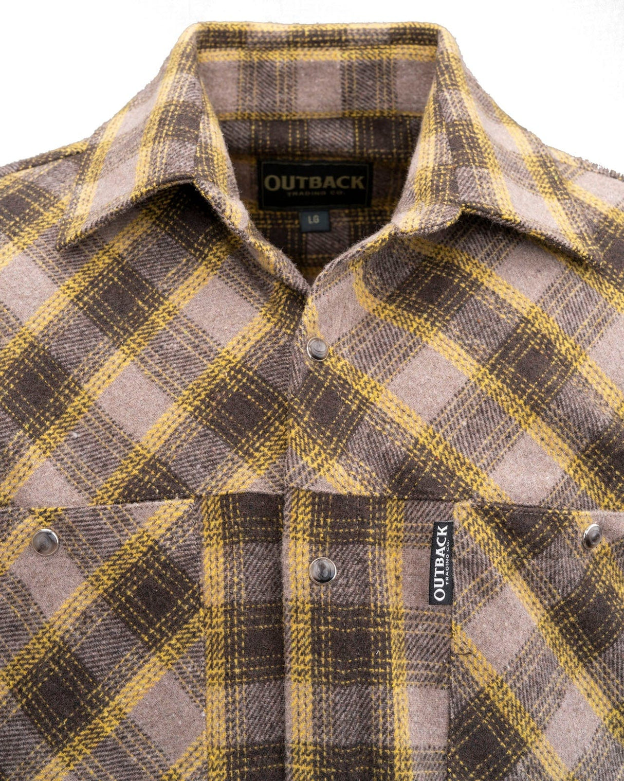 Outback Trading Co. Men's Greyson Shirt - Brown Plaid