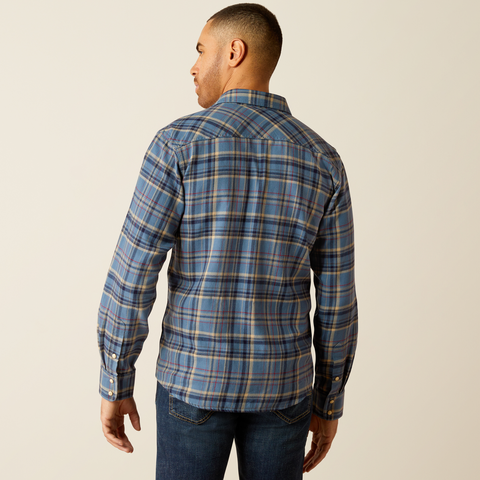 Ariat Men's Huntley Retro Fit Shirt - Copen Blue