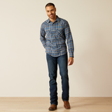 Ariat Men's Huntley Retro Fit Shirt - Copen Blue