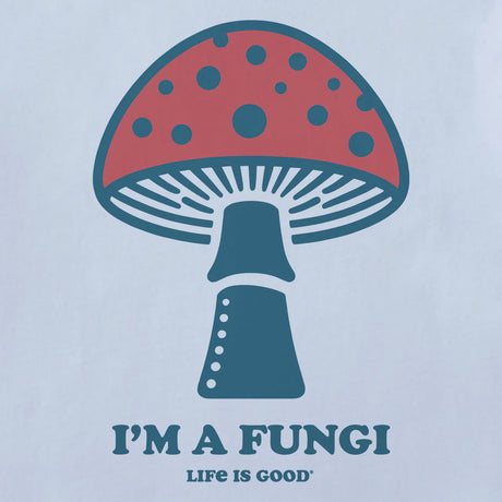 Life Is Good Mens Im A Fungi Short Sleeve Crusher-LITE Tee - Glacier Blue