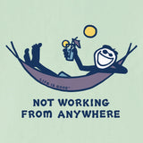 Life Is Good Mens Jake Not Working Hammock Short Sleeve Crusher Tee - Sage Green