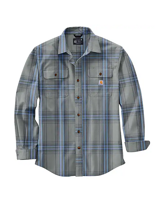 Carhartt Men's Loose Fit Heavyweight Flannel Long-sleeve Plaid Shirt Asphalt / REG