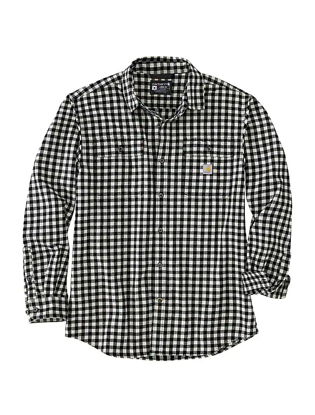 Carhartt Men's Loose Fit Heavyweight Flannel Long-sleeve Plaid Shirt Blue Fox / REG