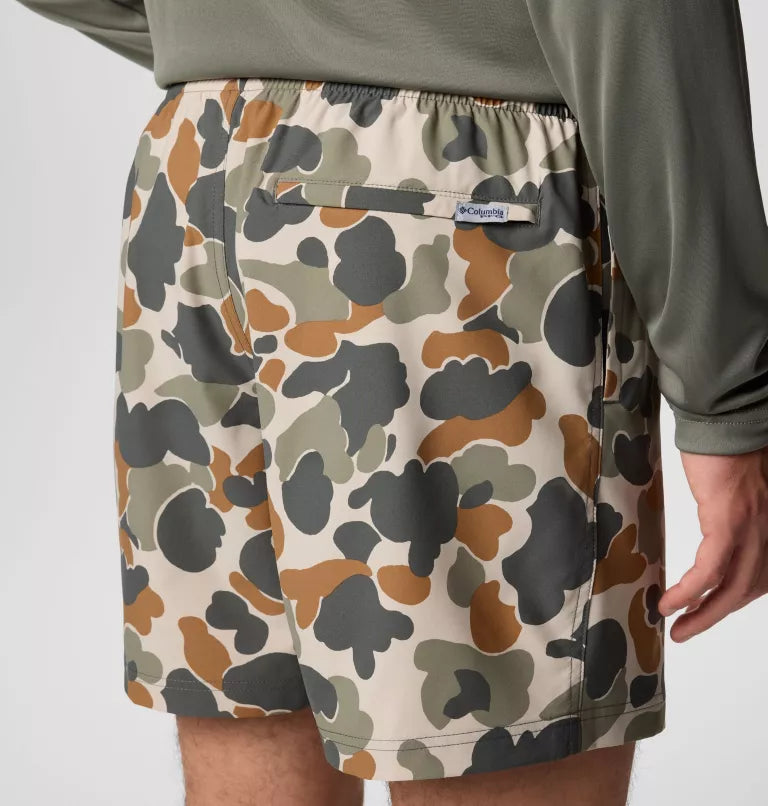 Columbia Mens PFG Rambler Printed Water Shorts - Fossil Deltahunter Camo