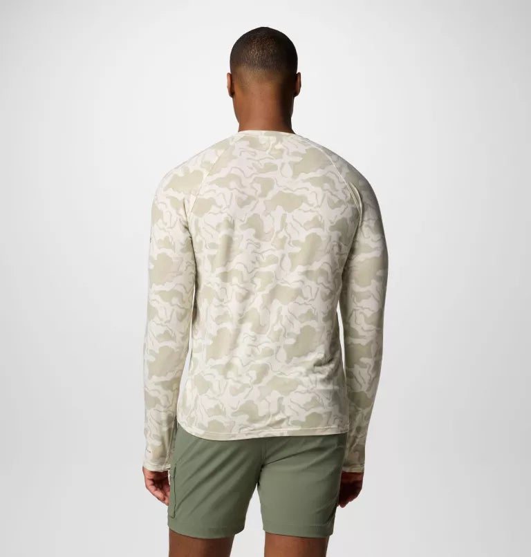 Columbia Mens PFG Uncharted Long Sleeve Shirt - Stone Swamplands