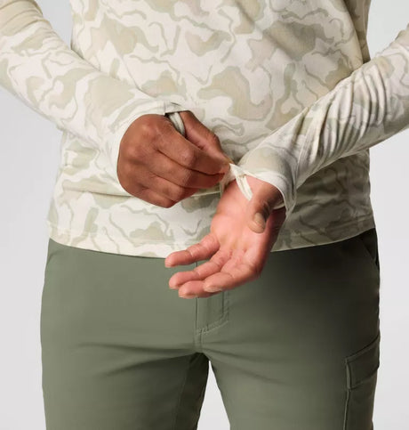 Columbia Mens PFG Uncharted Long Sleeve Shirt - Stone Swamplands