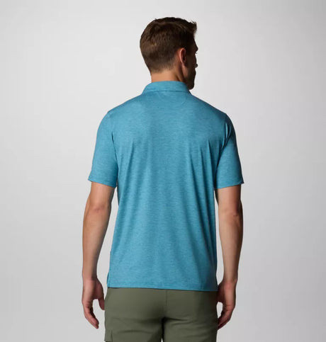 Columbia Mens PFG Uncharted Polo Shirt - Blue Echo Heather