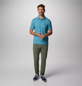 Columbia Mens PFG Uncharted Polo Shirt - Blue Echo Heather