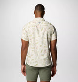 Columbia Mens PFG Uncharted Printed Short Sleeve Shirt - Stone Everglades