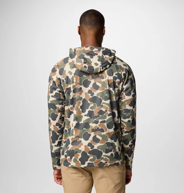 Columbia Mens PFG Wild Cast Camp Hoodie - Fossil Deltahunter Camo