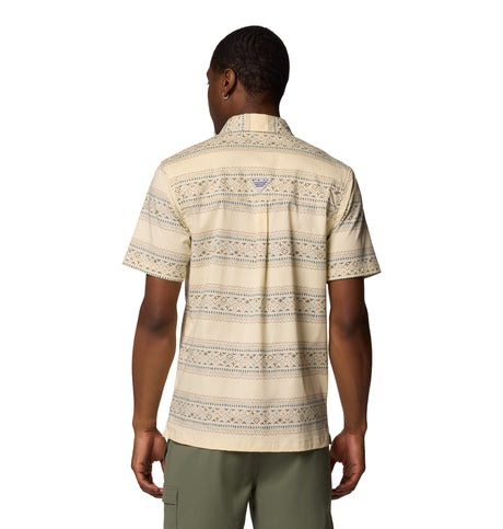 Columbia Mens PFG Wild Cast Camp Shirt - Lemon Wash Traveler
