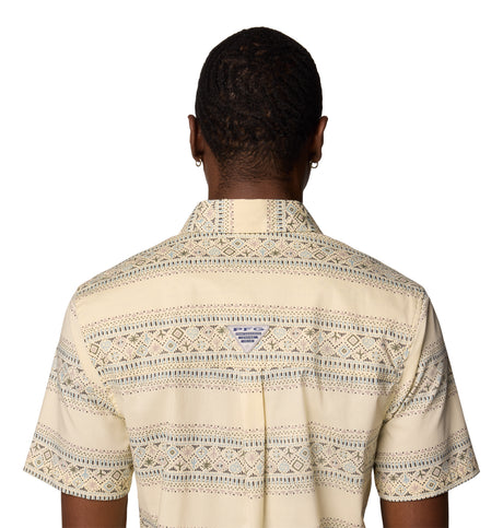 Columbia Mens PFG Wild Cast Camp Shirt - Lemon Wash Traveler