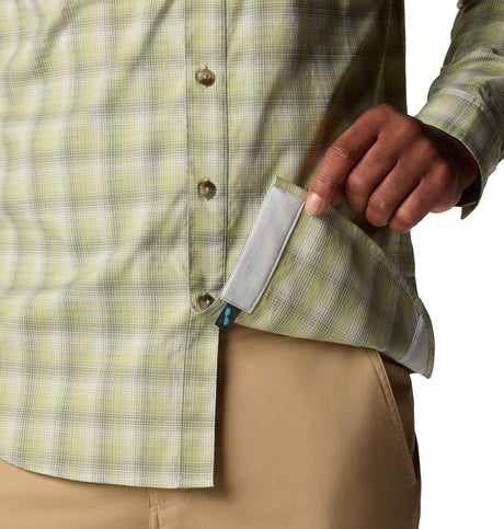 Columbia Mens PFG Wild Cast Performance Yarn Dye Long Sleeve Shirt - Pear Multi Mod Ombre