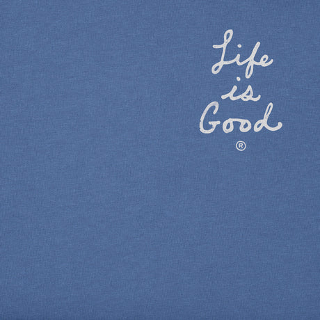 Life Is Good Mens Pine Tree Flag Short Sleeve Crusher-LITE Tee - Vintage Blue