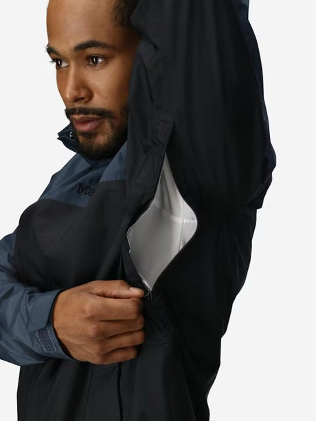 Marmot Mens PreCip Eco Rain Jacket - Black / Thunderhead