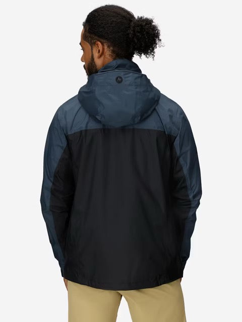 Marmot Mens PreCip Eco Rain Jacket - Black / Thunderhead